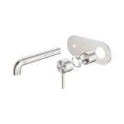 Nero Zen SS316L Wall Mixer Set 185mm Spout Trim Kits Only, Brushed Nickel