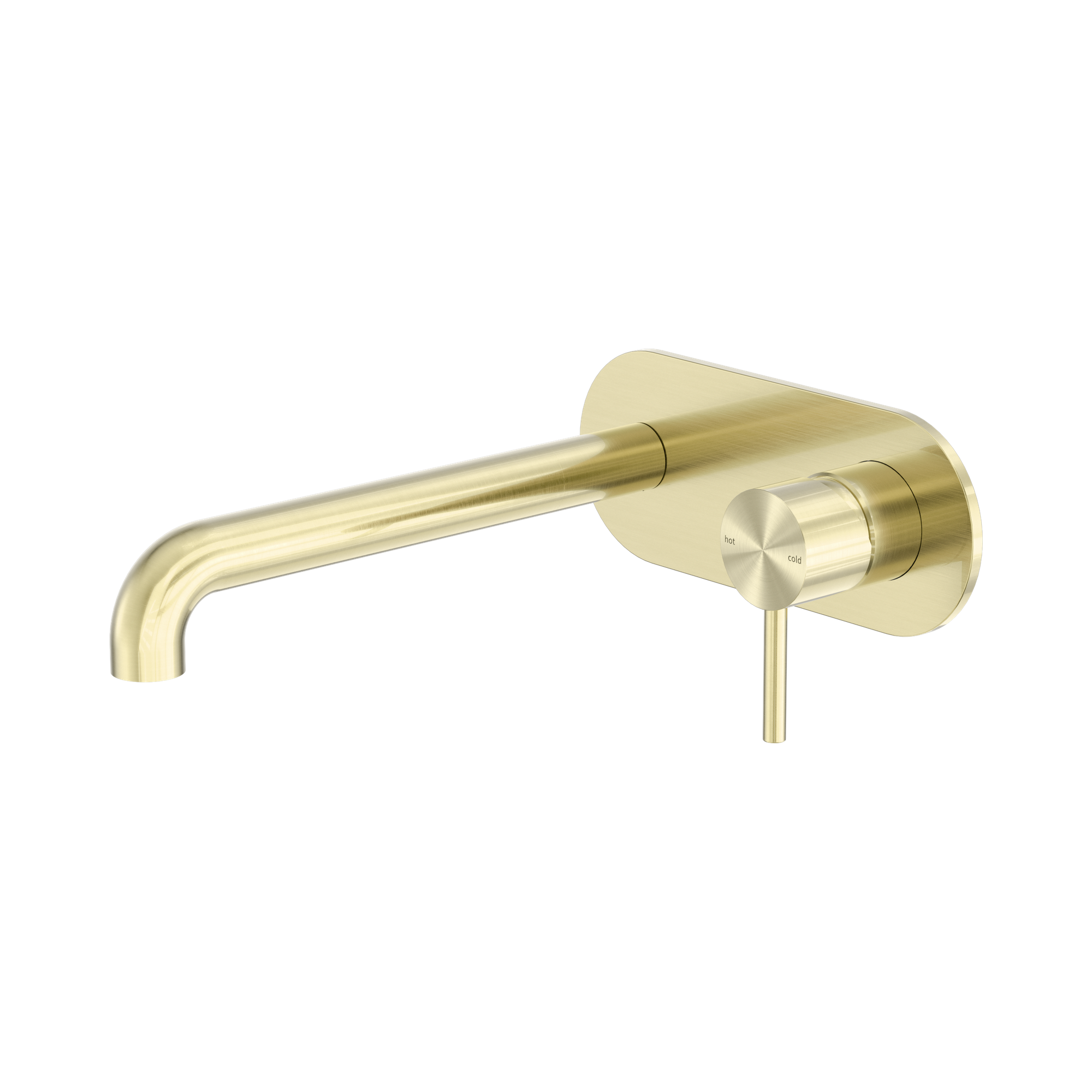 Nero Zen SS316L Wall Mixer Set 230mm Spout, Brushed Gold