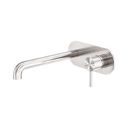 Nero Zen SS316L Wall Mixer Set 230mm Spout, Brushed Nickel