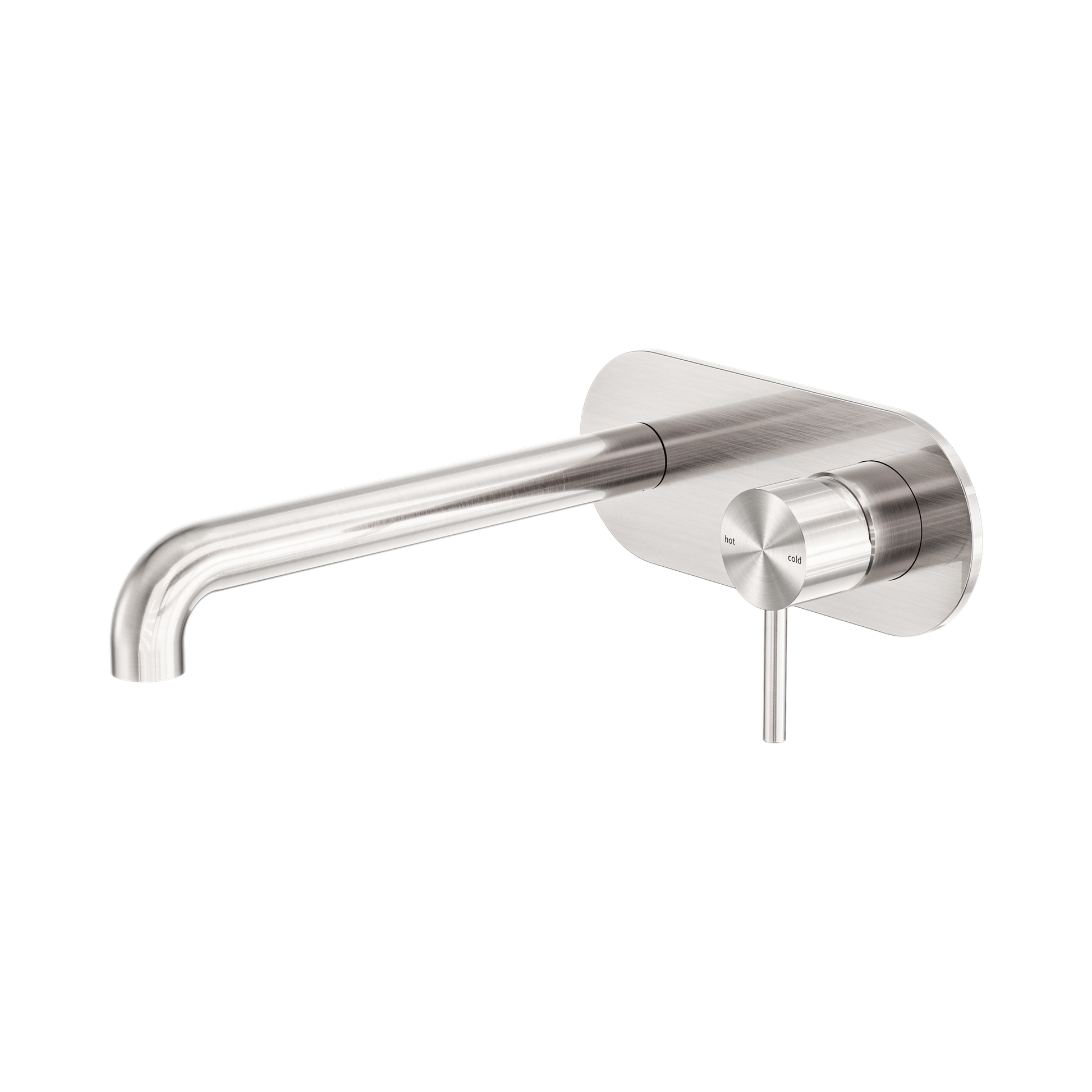 Nero Zen SS316L Wall Mixer Set 230mm Spout, Brushed Nickel