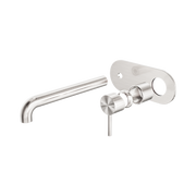Nero Zen SS316L Wall Mixer Set 230mm Spout Trim Kits Only, Brushed Nickel