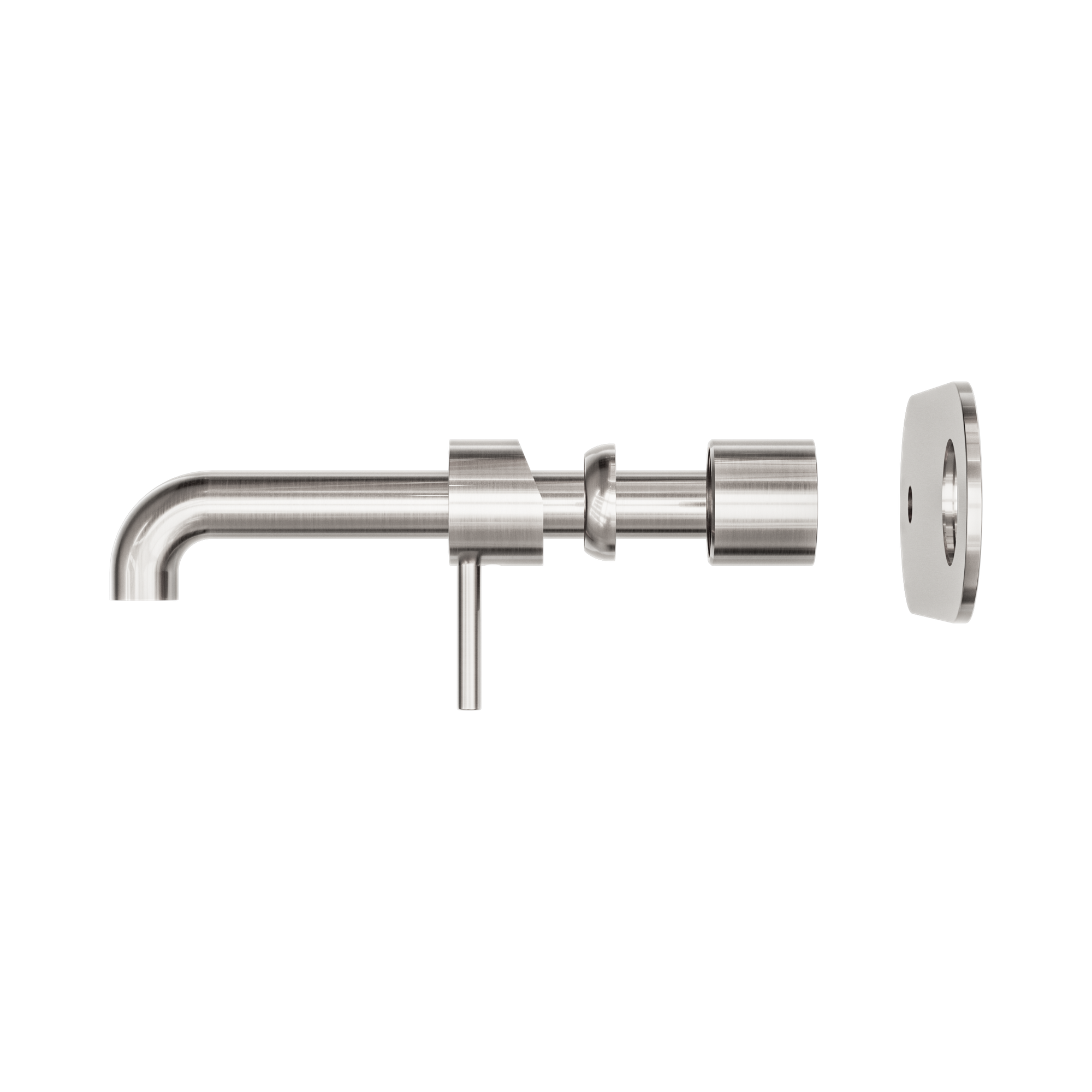Nero Zen SS316L Wall Mixer Set 230mm Spout Trim Kits Only, Brushed Nickel