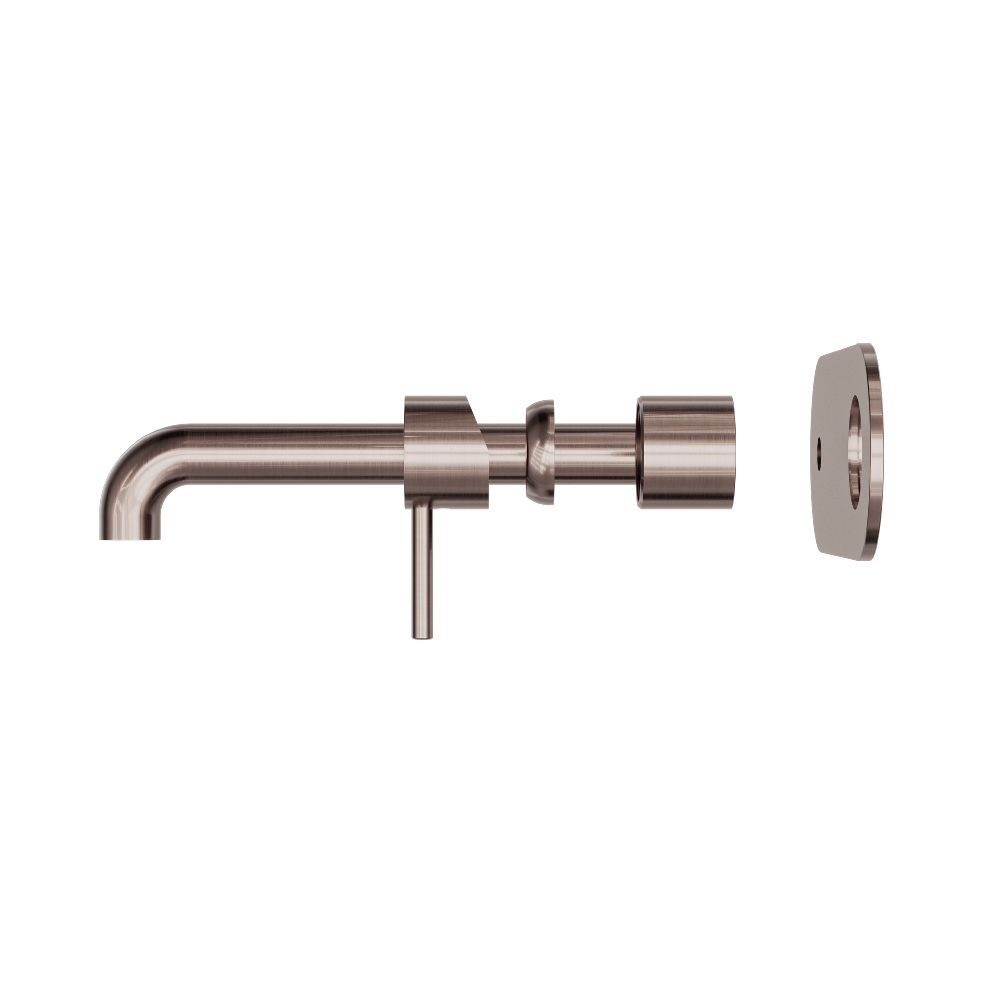Nero Zen SS316L Wall Mixer Set 230mm Spout Trim Kits Only, Brushed Bronze