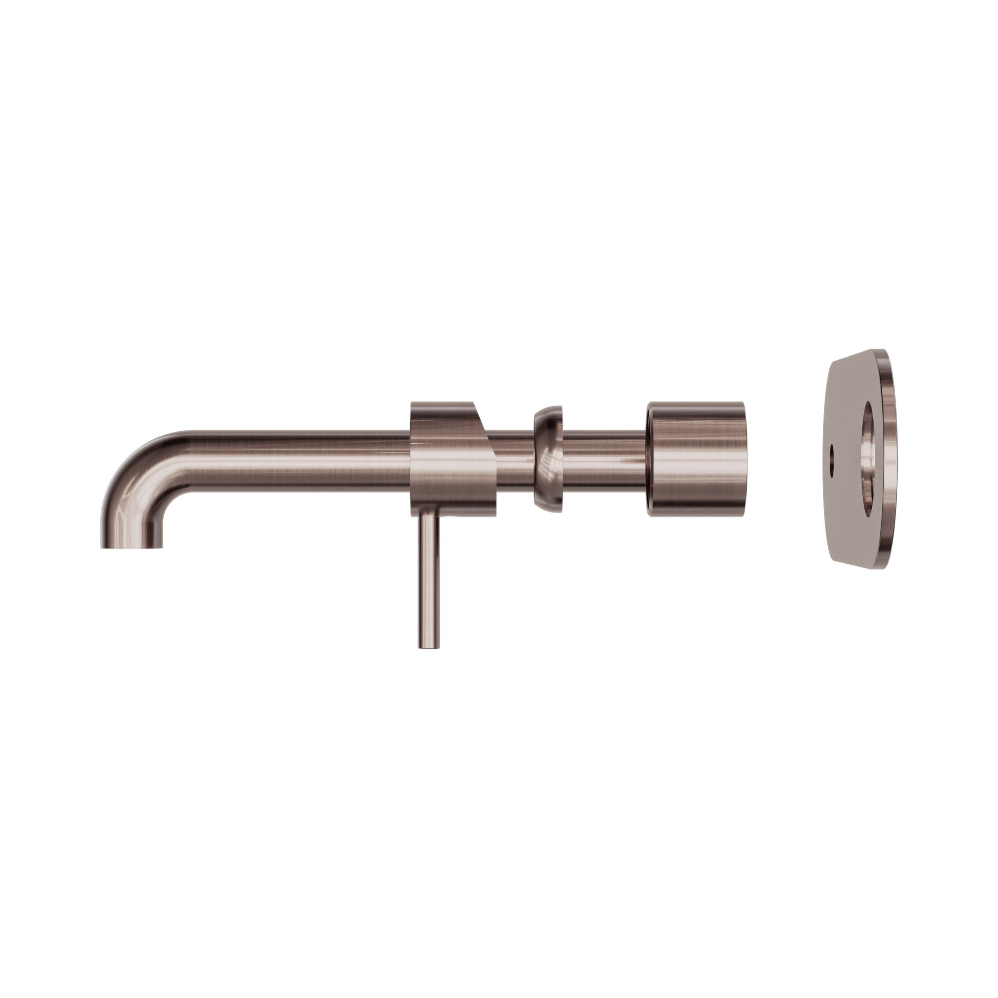 Nero Zen SS316L Wall Mixer Set 230mm Spout Trim Kits Only, Brushed Bronze