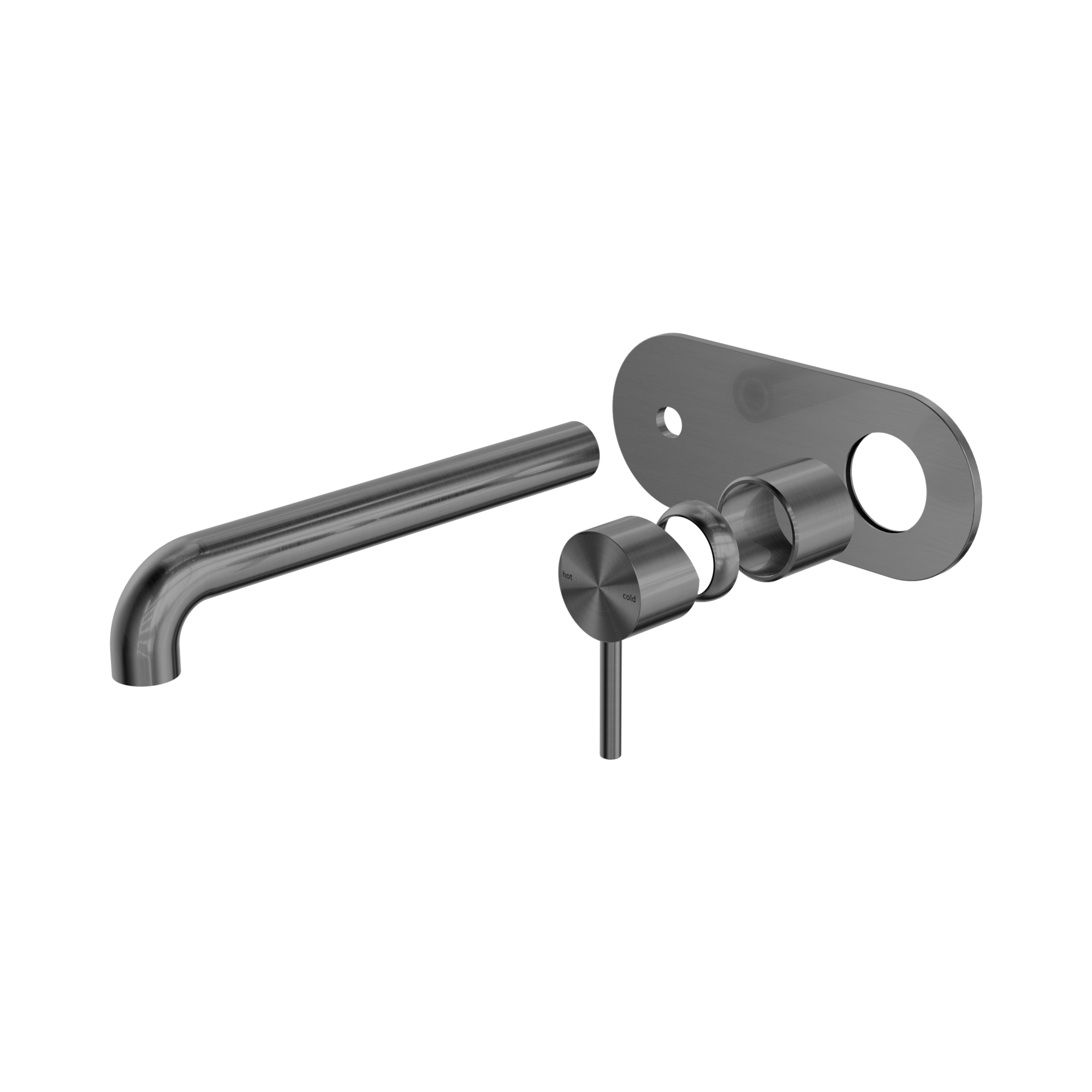 Nero Zen SS316L Wall Mixer Set 230mm Spout Trim Kits Only, Graphite