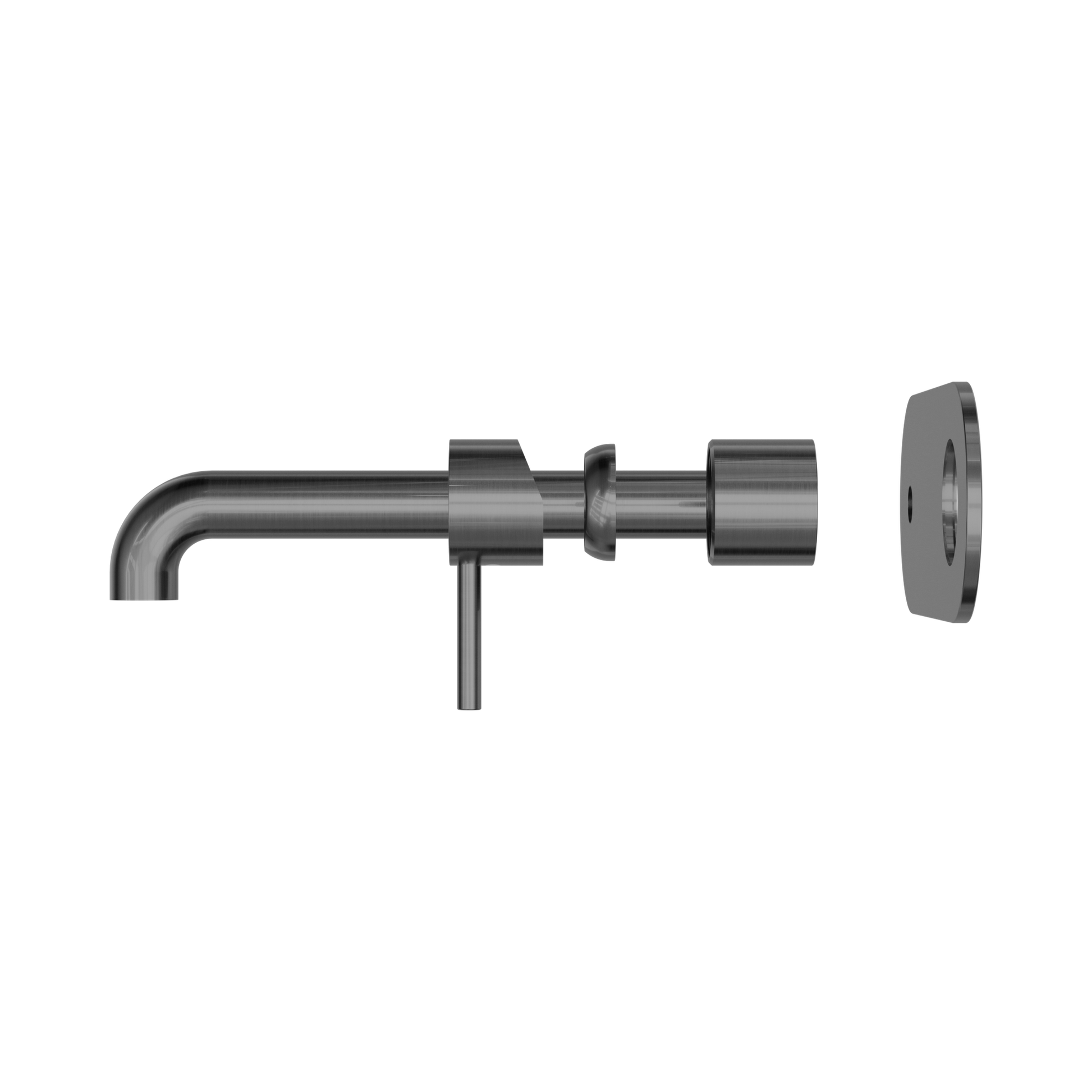 Nero Zen SS316L Wall Mixer Set 230mm Spout Trim Kits Only, Graphite