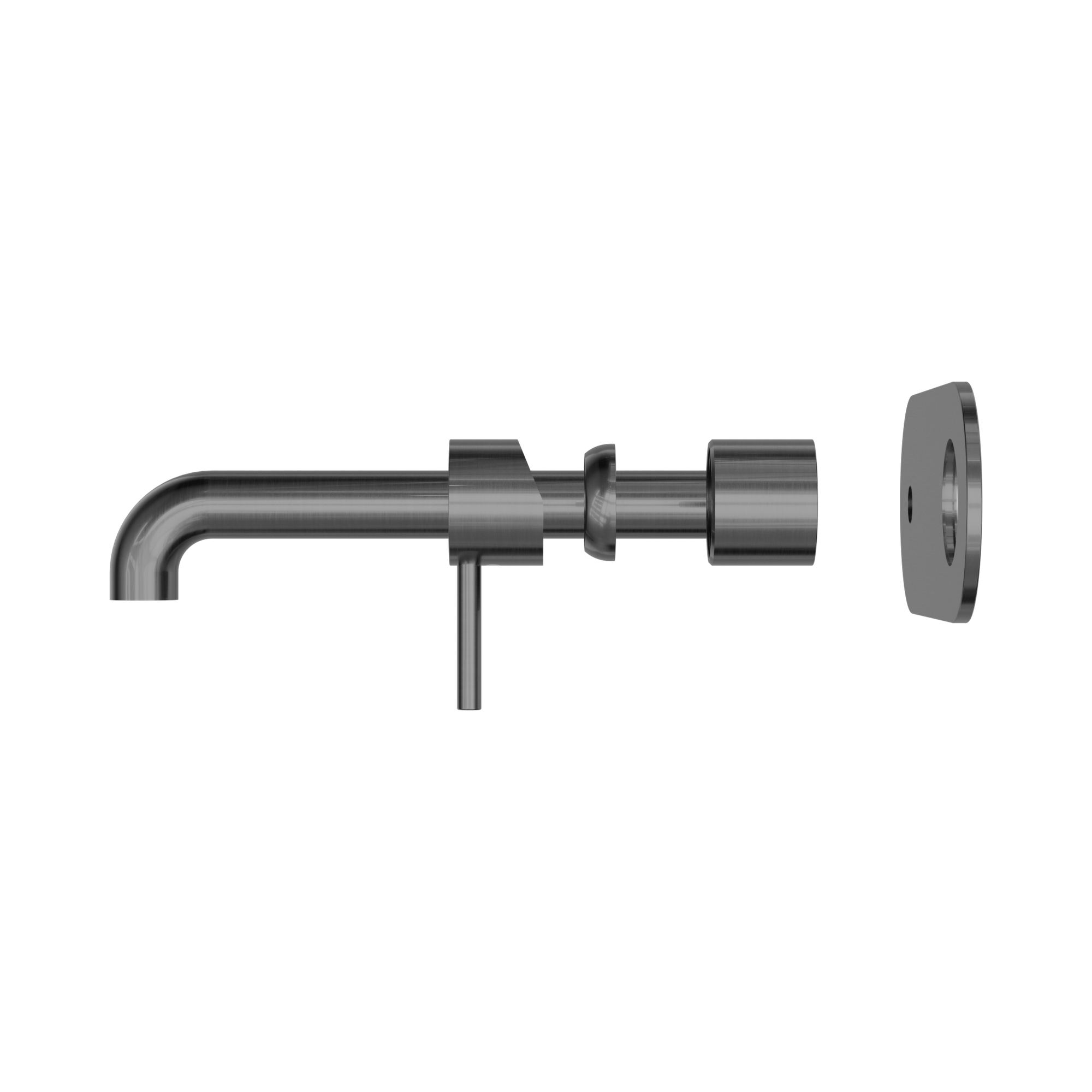 Nero Zen SS316L Wall Mixer Set 230mm Spout Trim Kits Only, Graphite
