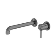 Nero Zen SS316L Wall Mixer Set Separate Back Plate 230mm Spout, Graphite