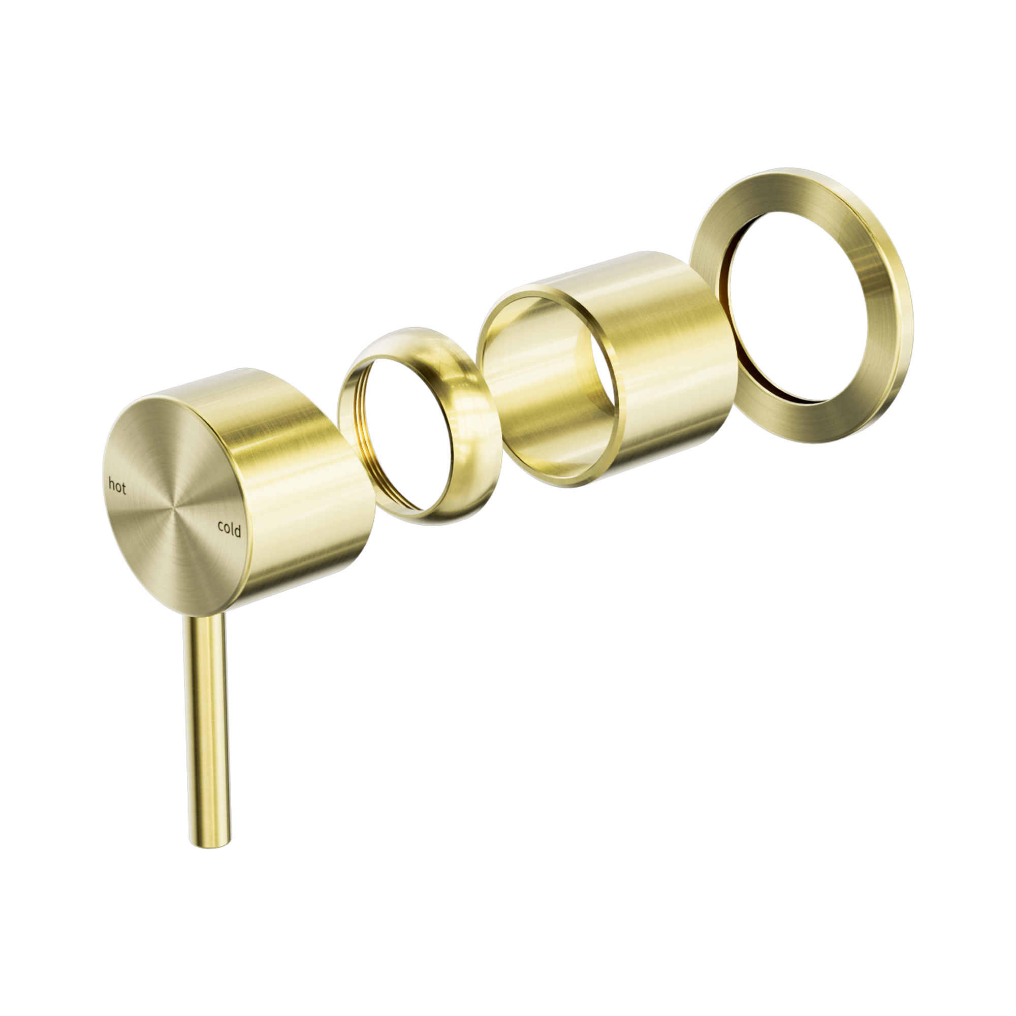 Nero Zen SS316L Wall/Shower Mixer Trim Kits Only, Brushed Gold