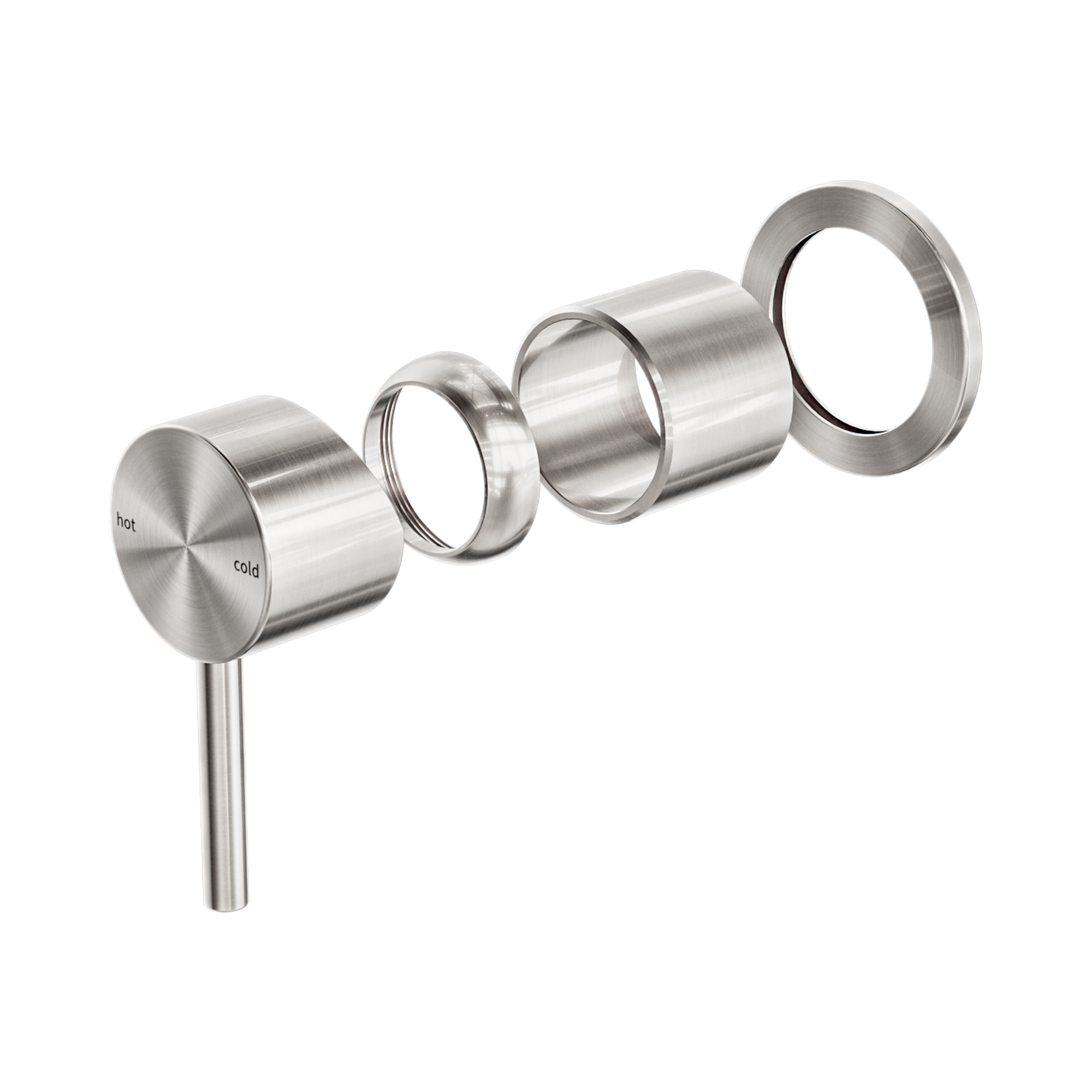 Nero Zen SS316L Wall/Shower Mixer Trim Kits Only, Brushed Nickel