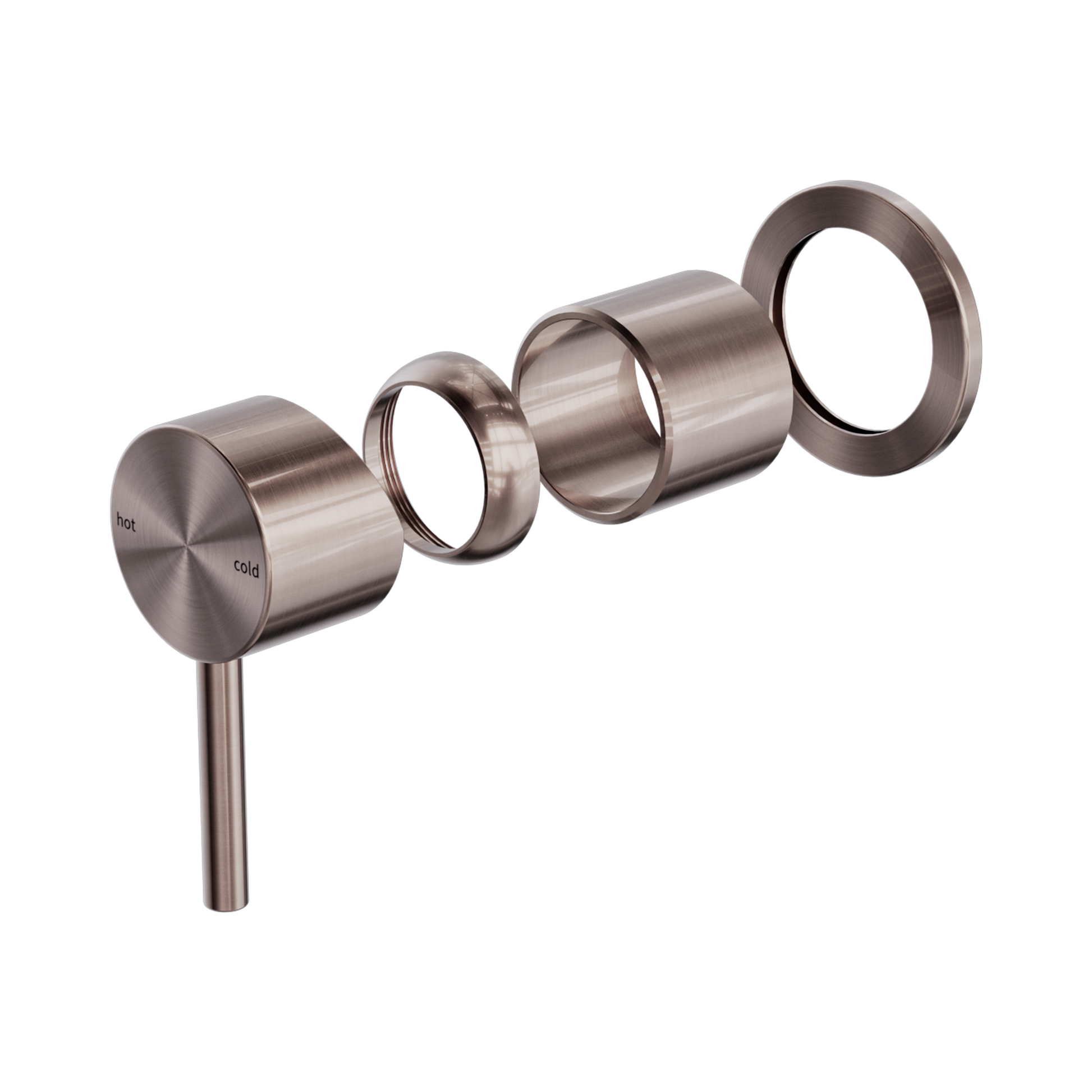 Nero Zen SS316L Wall/Shower Mixer Trim Kits Only, Brushed Bronze