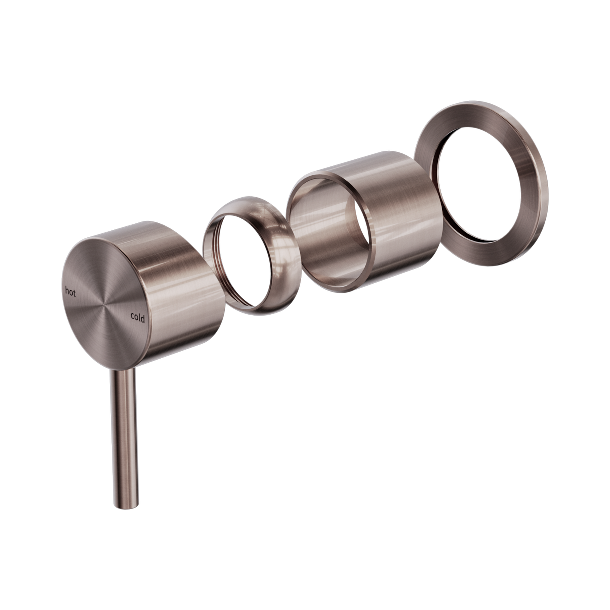 Nero Zen SS316L Wall/Shower Mixer Trim Kits Only, Brushed Bronze