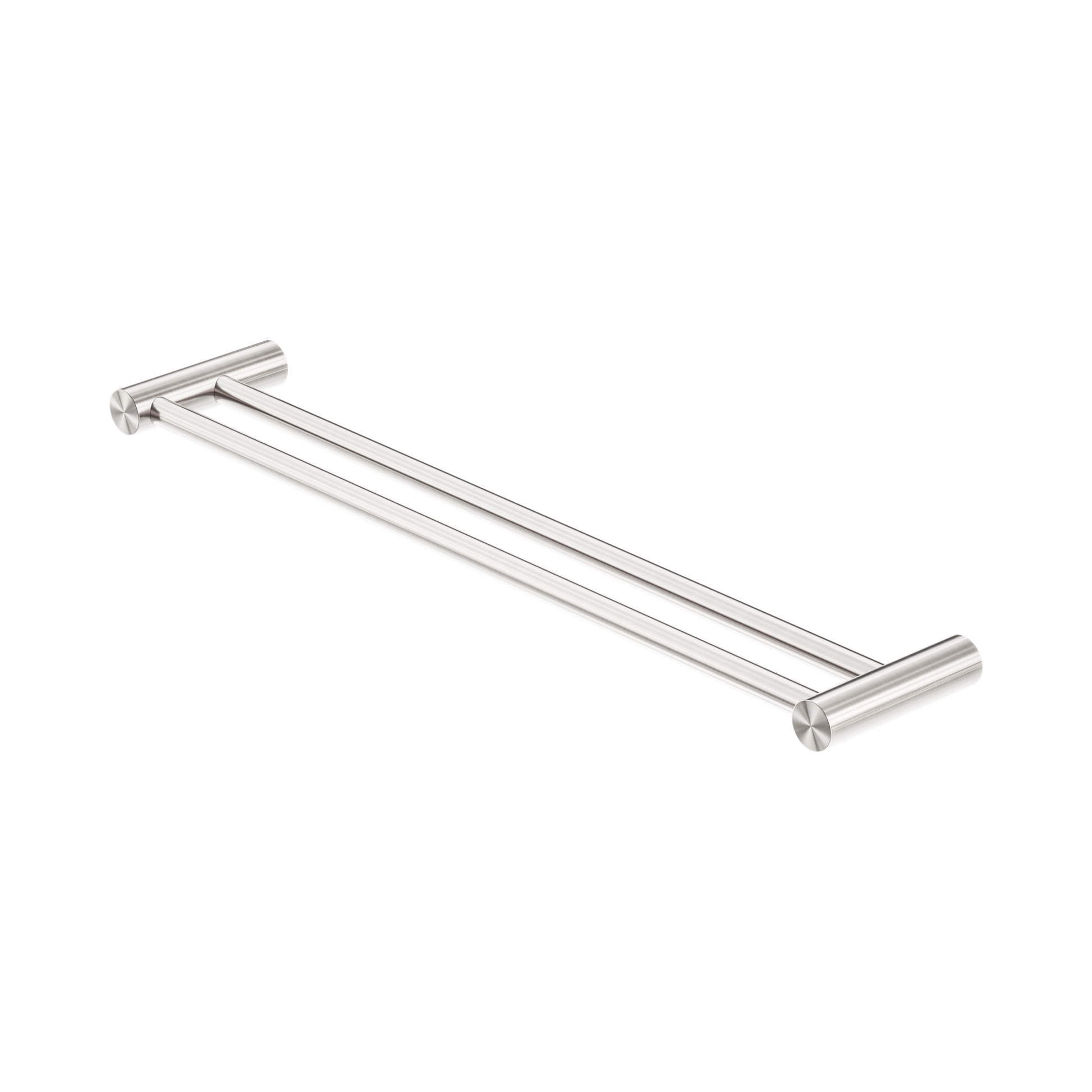 Nero Zen SS316L Double Towel Rail 600mm, Brushed Nickel