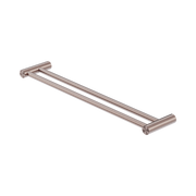 Nero Zen SS316L Double Towel Rail 600mm, Brushed Bronze
