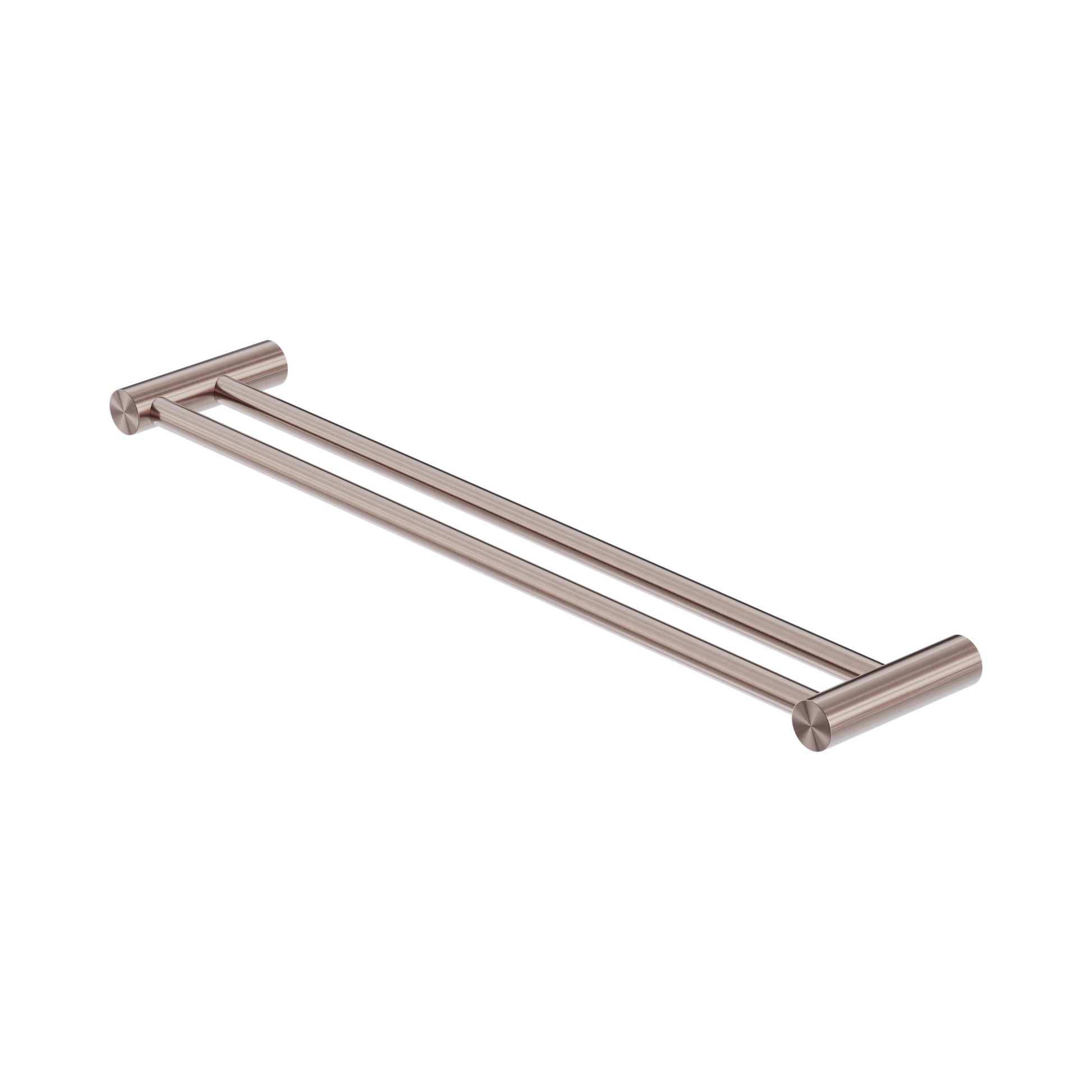 Nero Zen SS316L Double Towel Rail 600mm, Brushed Bronze
