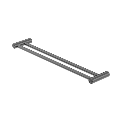 Nero Zen SS316L Double Towel Rail 600mm, Graphite