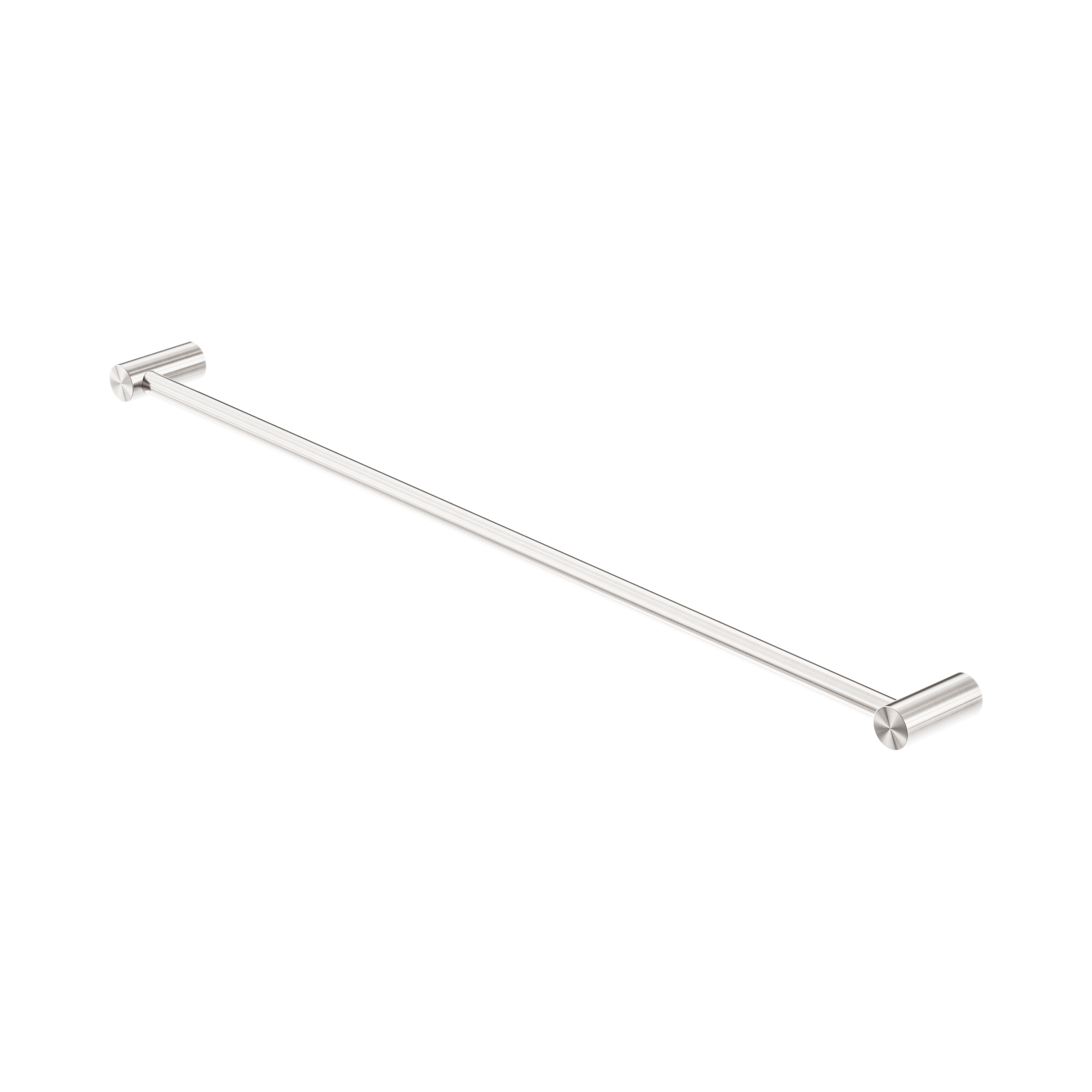 Nero Zen SS316L Single Towel Rail 800mm, Brushed Nickel