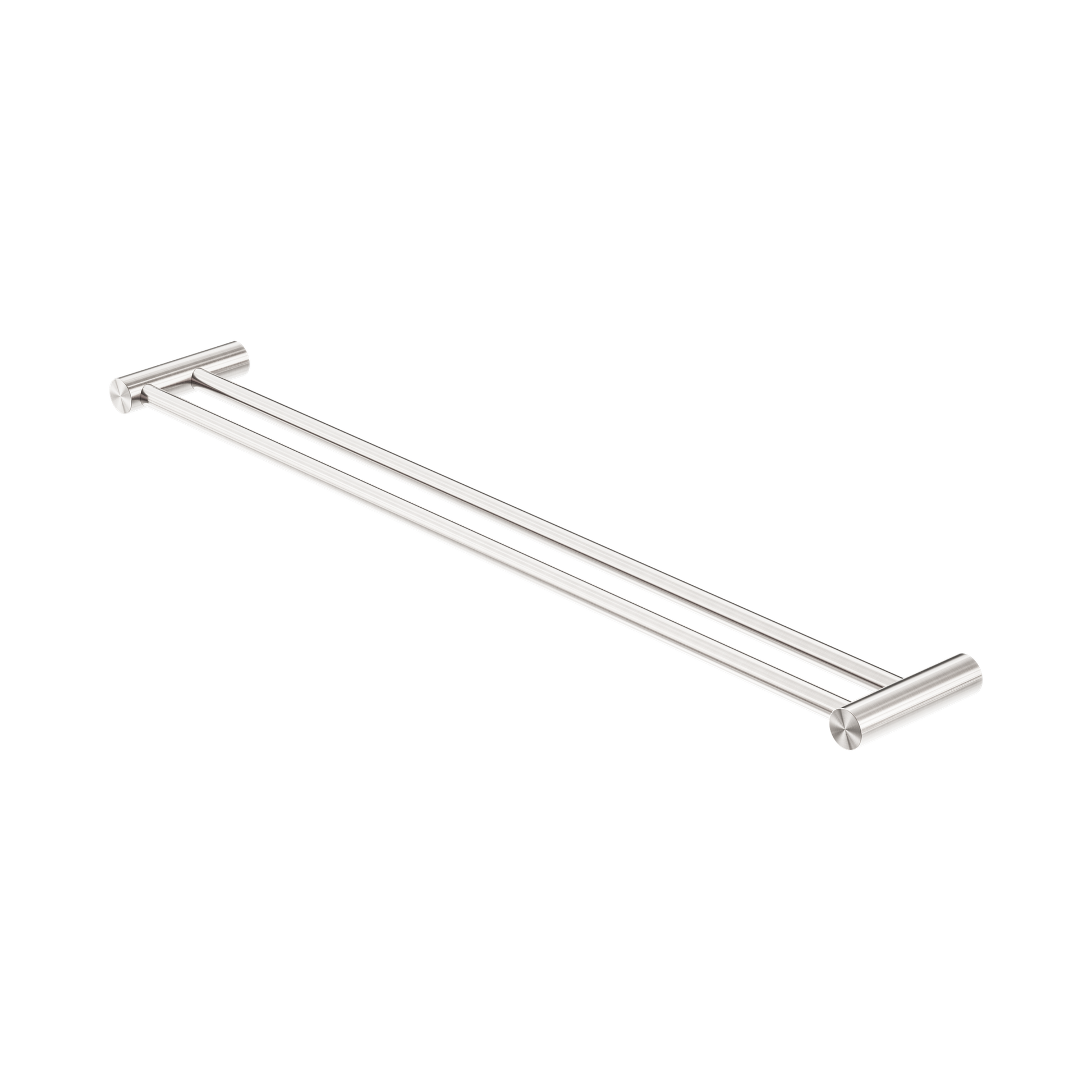 Nero Zen SS316L Double Towel Rail 800mm, Brushed Nickel