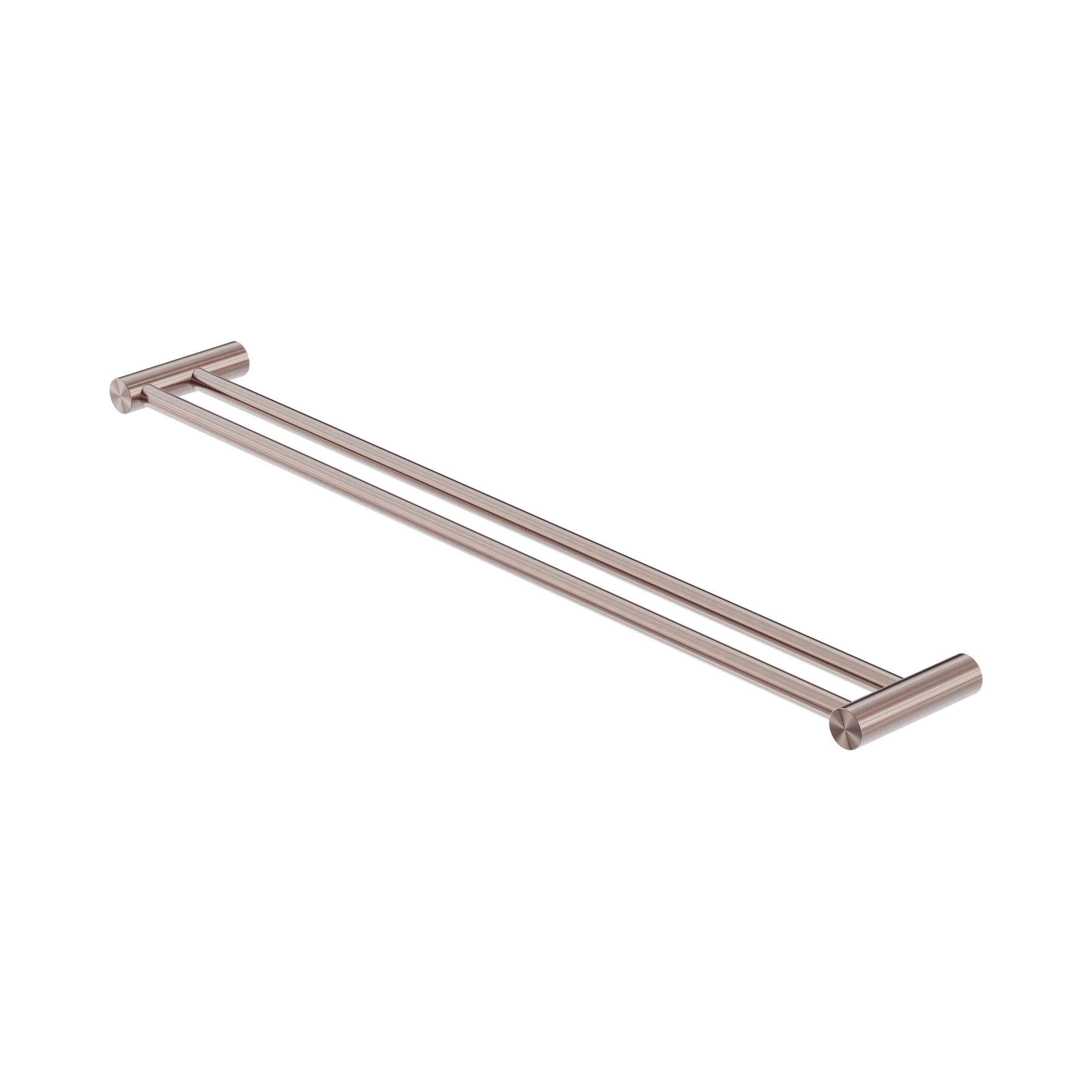 Nero Zen SS316L Double Towel Rail 800mm, Brushed Bronze