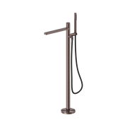 Nero Pure SS316L Progressive Freestanding Bath Mixer With Outdoor Shower Hose, Brushed Bronze