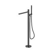 Nero Pure SS316L Progressive Freestanding Bath Mixer With Outdoor Shower Hose, Graphite