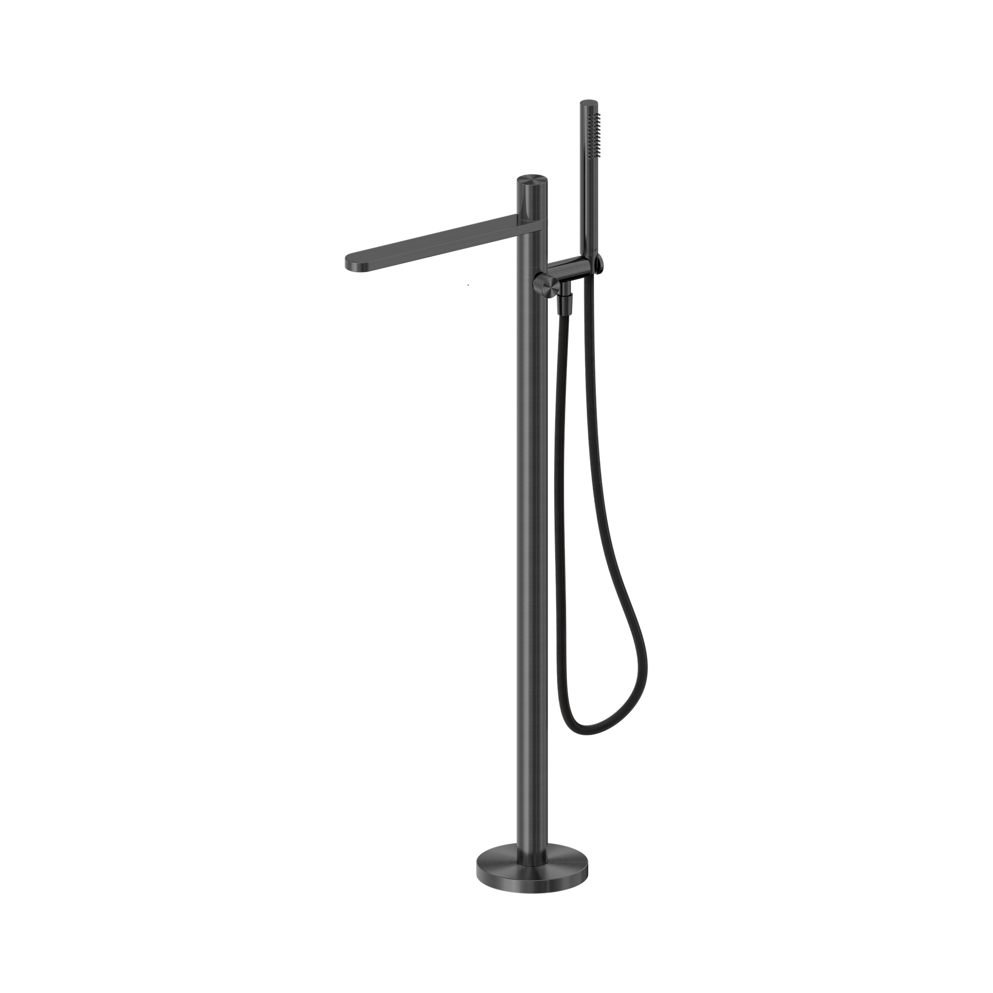 Nero Pure SS316L Progressive Freestanding Bath Mixer With Outdoor Shower Hose, Graphite