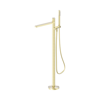 Nero Pure SS316L Progressive Freestanding Bath Mixer, Brushed Gold
