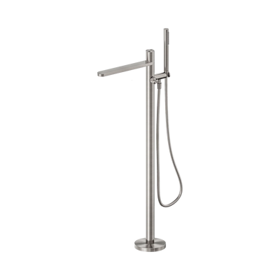 Nero Pure SS316L Progressive Freestanding Bath Mixer, Brushed Nickel