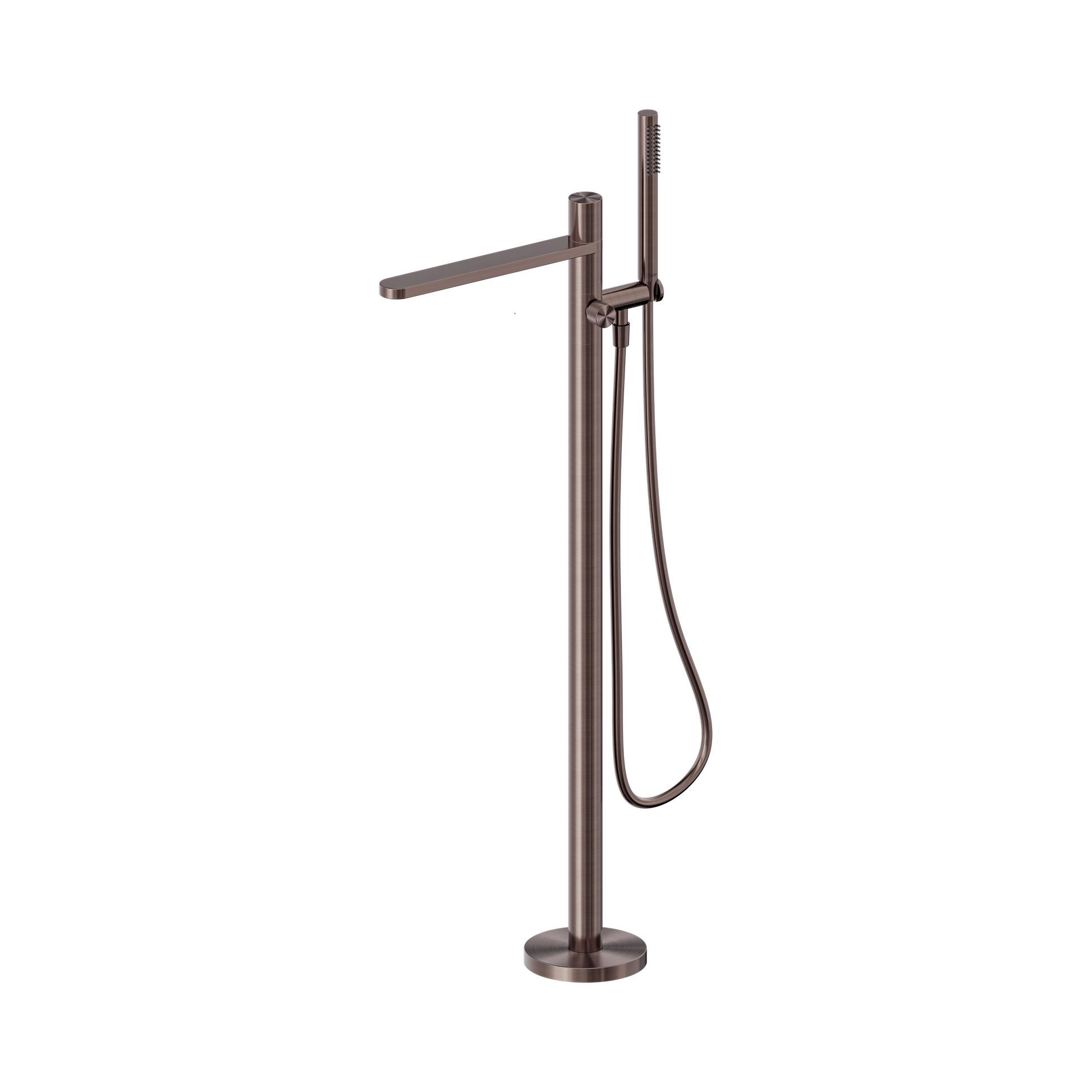 Nero Pure SS316L Progressive Freestanding Bath Mixer, Brushed Bronze