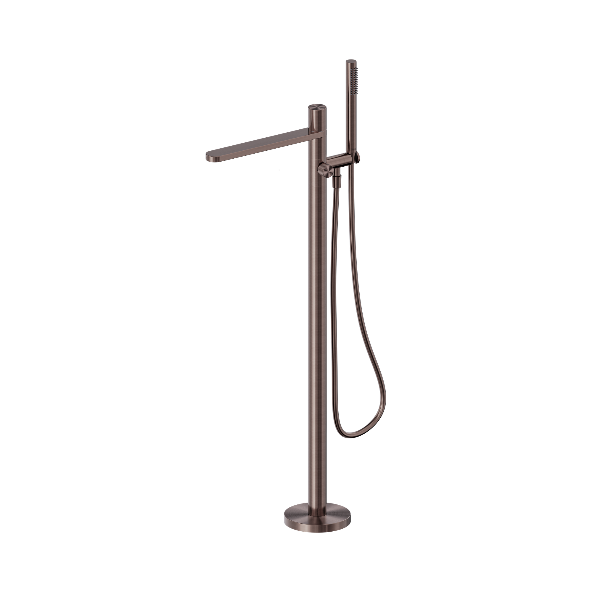 Nero Pure SS316L Progressive Freestanding Bath Mixer, Brushed Bronze