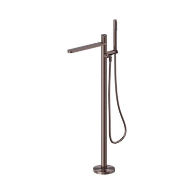 Nero Pure SS316L Progressive Freestanding Bath Mixer, Brushed Bronze