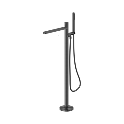 Nero Pure SS316L Progressive Freestanding Bath Mixer, Graphite