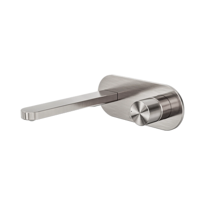 Nero Pure SS316L Progressive Wall Basin/Bath Mixer, Brushed Nickel