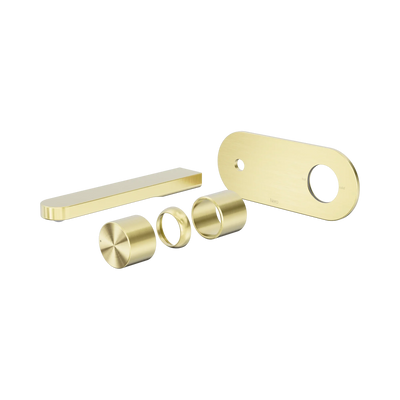 Nero Pure SS316L Progressive Wall Basin/Bath Mixer Trim Kits Only, Brushed Gold