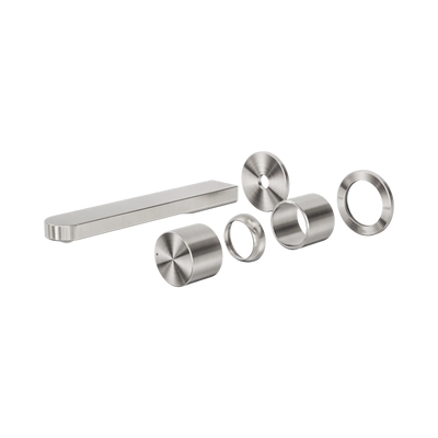Nero Pure SS316L Progressive Wall Basin/Bath Mixer Separate Back Plate Trim Kits Only, Brushed Nickel