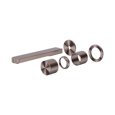 Nero Pure SS316L Progressive Wall Basin/Bath Mixer Separate Back Plate Trim Kits Only, Brushed Bronze