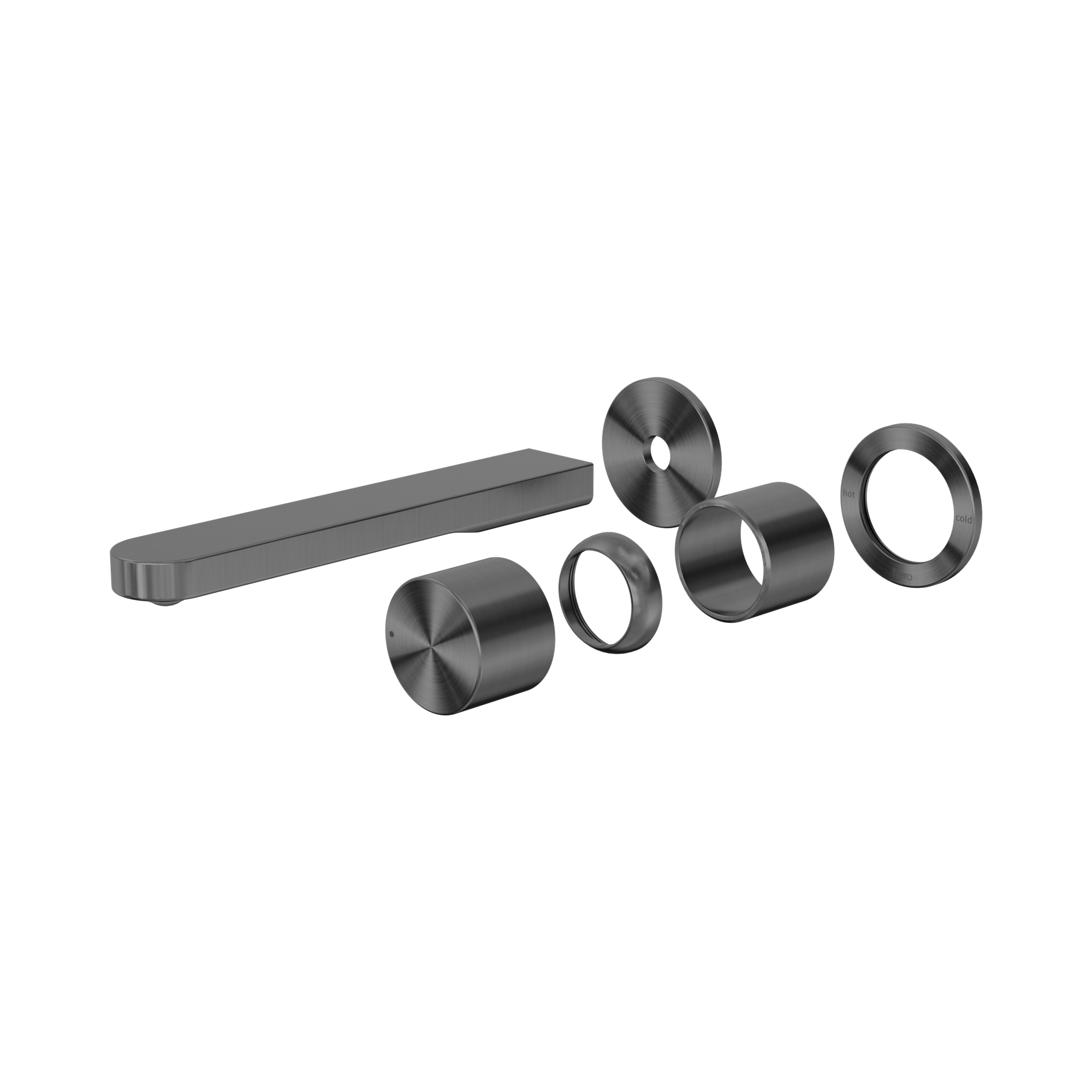 Nero Pure SS316L Progressive Wall Mixer Set Separate Back Plate Trim Kits Only, Graphite