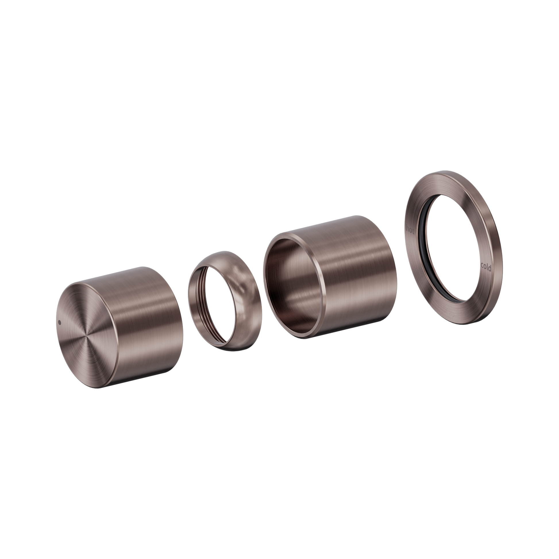 Nero Pure SS316L Progressive Wall/Shower Mixer Trim Kits Only, Brushed Bronze