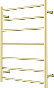 Nero Mecca 240V 7 Bar Heated Towel Ladder, Brushed Gold
