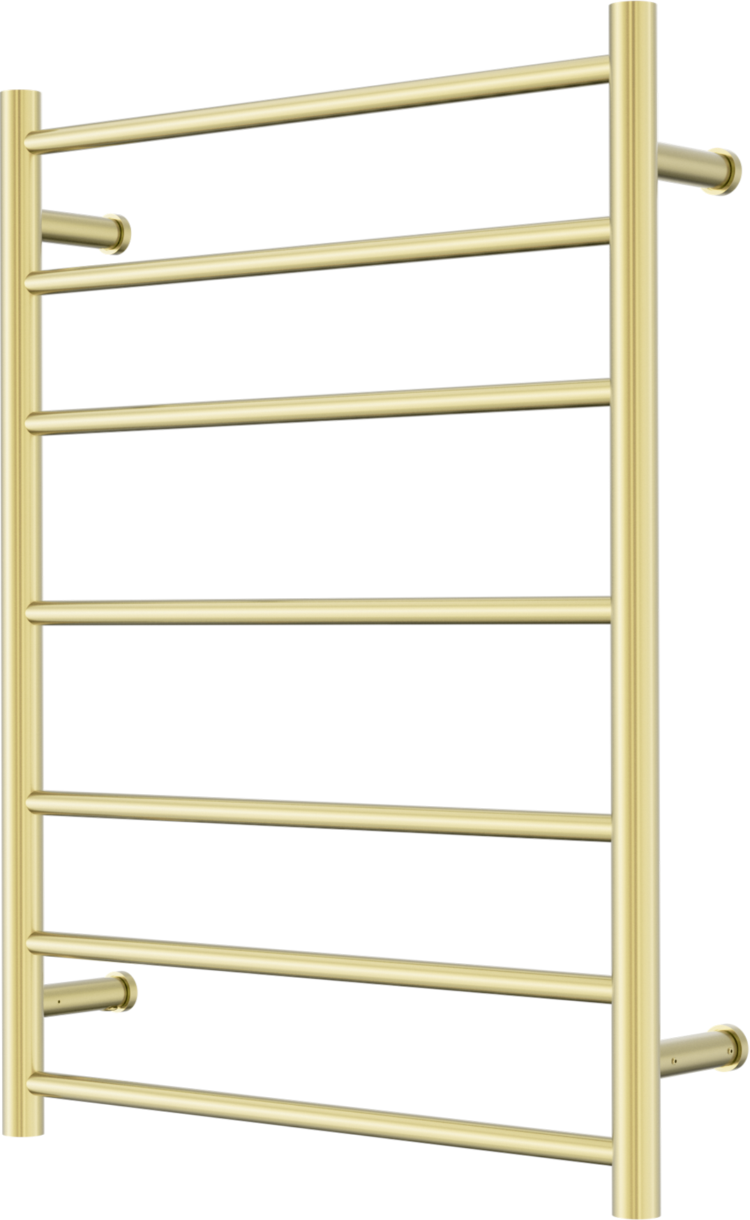 Nero Mecca 240V 7 Bar Heated Towel Ladder, Brushed Gold