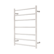 Nero Mecca 240V 7 Bar Heated Towel Ladder, Brushed Nickel