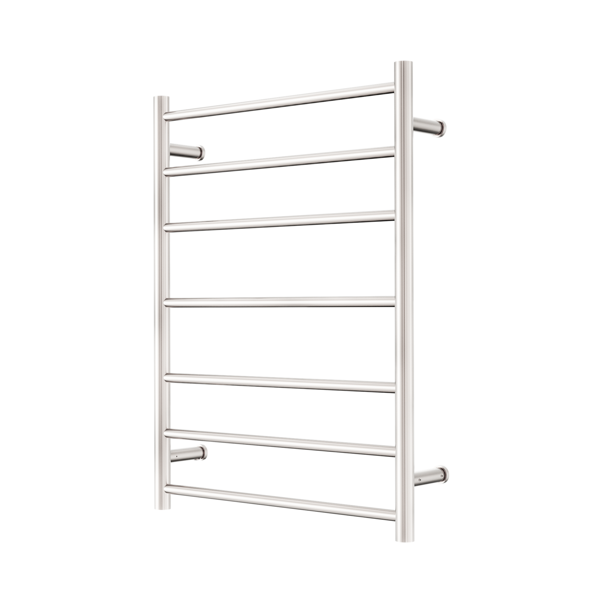 Nero Mecca 240V 7 Bar Heated Towel Ladder, Brushed Nickel
