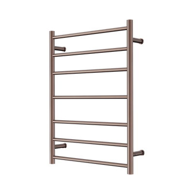 Nero Mecca 240V 7 Bar Heated Towel Ladder, Brushed Bronze