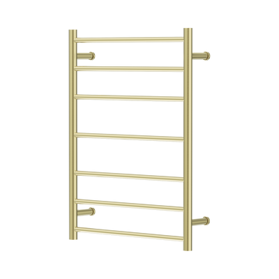 Nero Mecca 12V 7 Bar Heated Towel Ladder, Brushed Gold