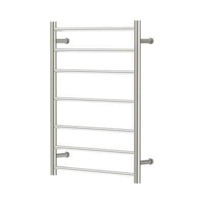Nero Mecca 12V 7 Bar Heated Towel Ladder, Brushed Nickel