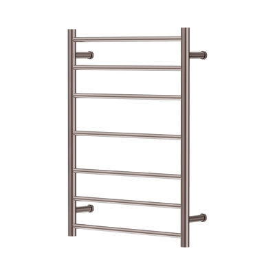 Nero Mecca 12V 7 Bar Heated Towel Ladder, Brushed Bronze