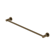 Nero Mecca Single Towel Rail 600mm, Tumbled Antique Brass