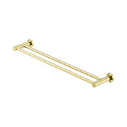 Nero Mecca Double Towel Rail 600mm, Brushed Gold