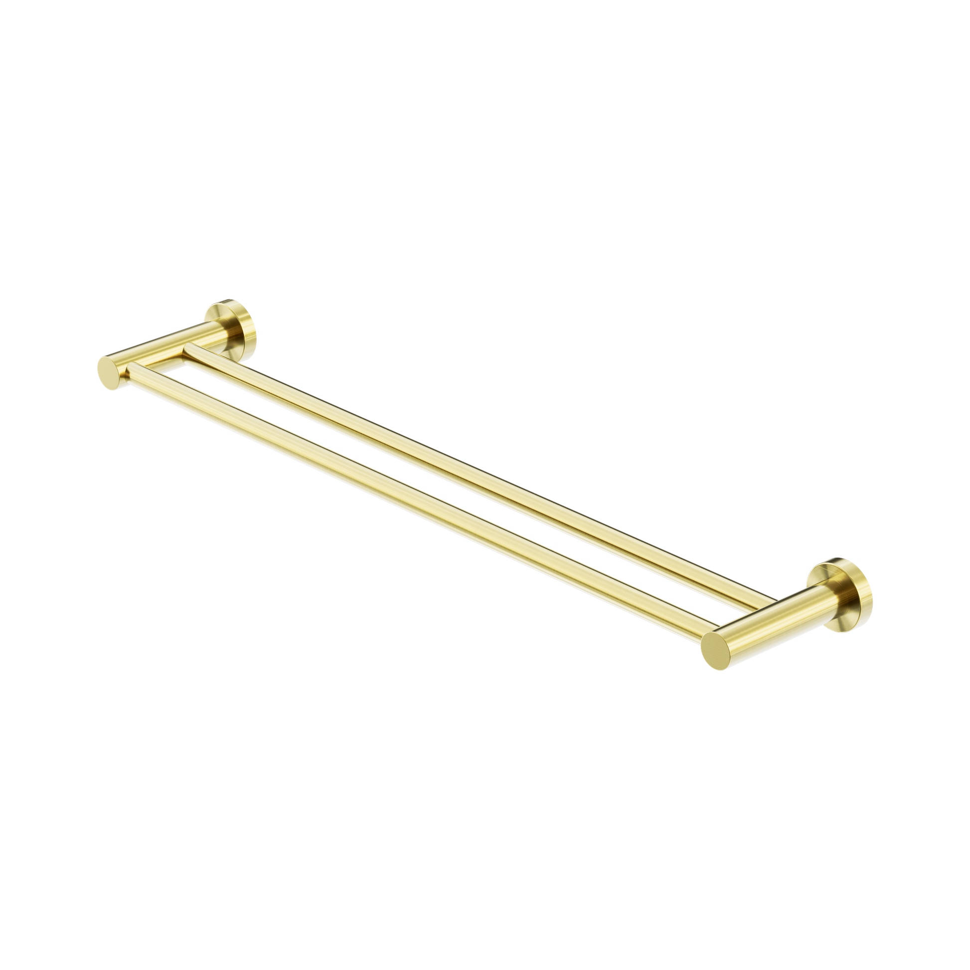 Nero Mecca Double Towel Rail 600mm, Brushed Gold