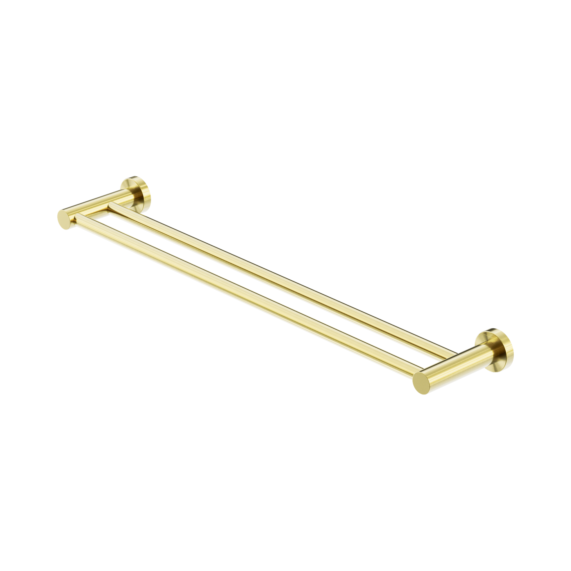 Nero Mecca Double Towel Rail 600mm, Brushed Gold